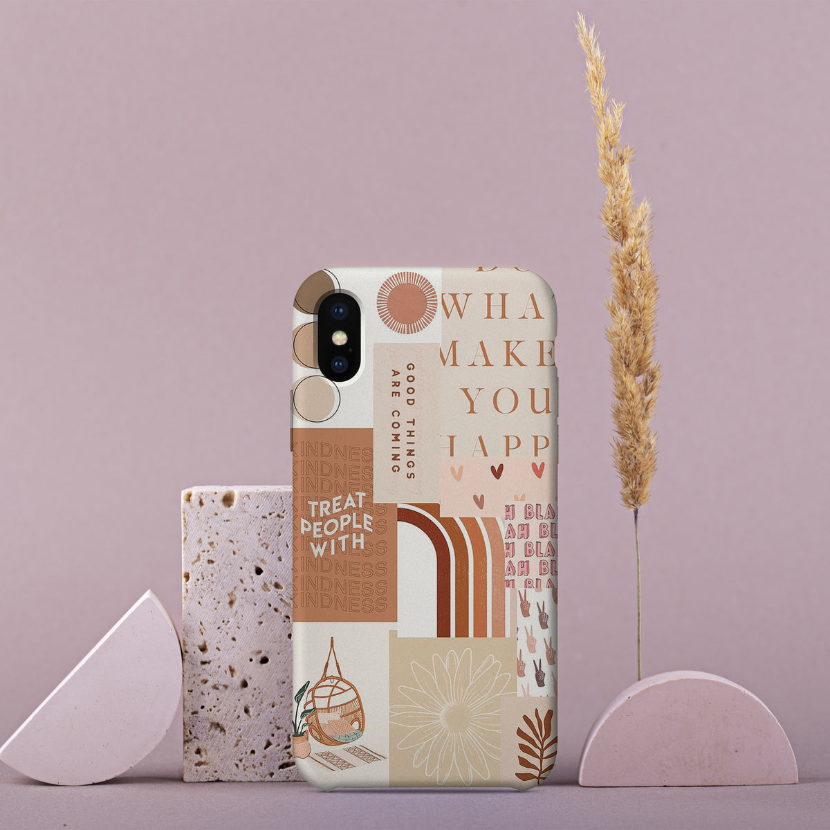 AC055 - Treat People with Kindness - Aesthetic Mobile Case