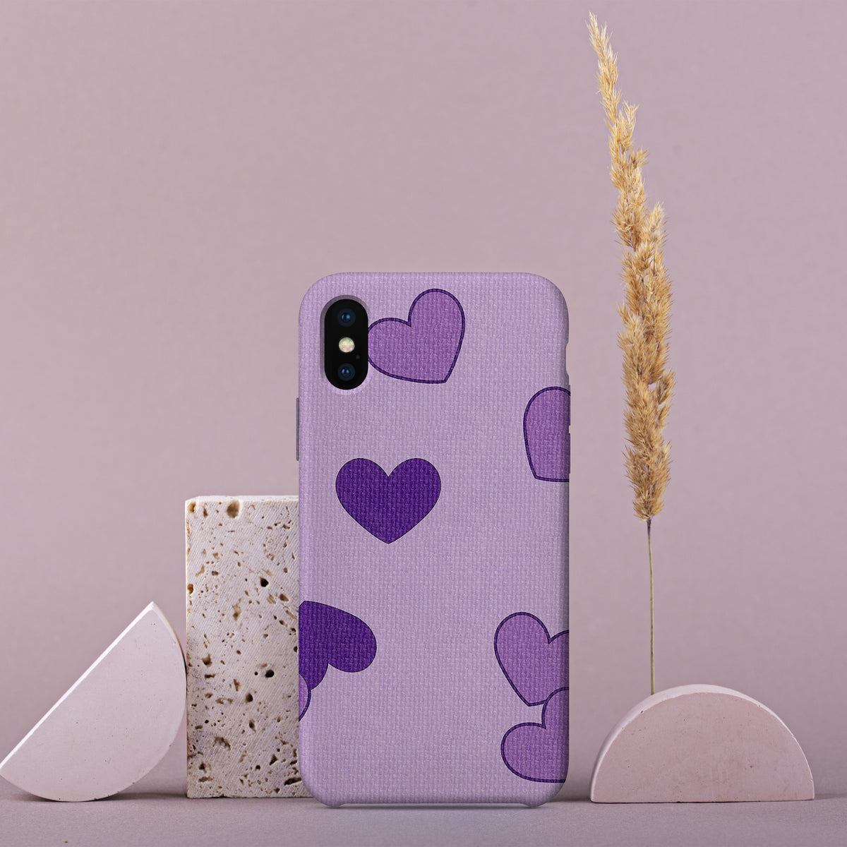 AC064 - Purple Heart - Aesthetic Mobile Case