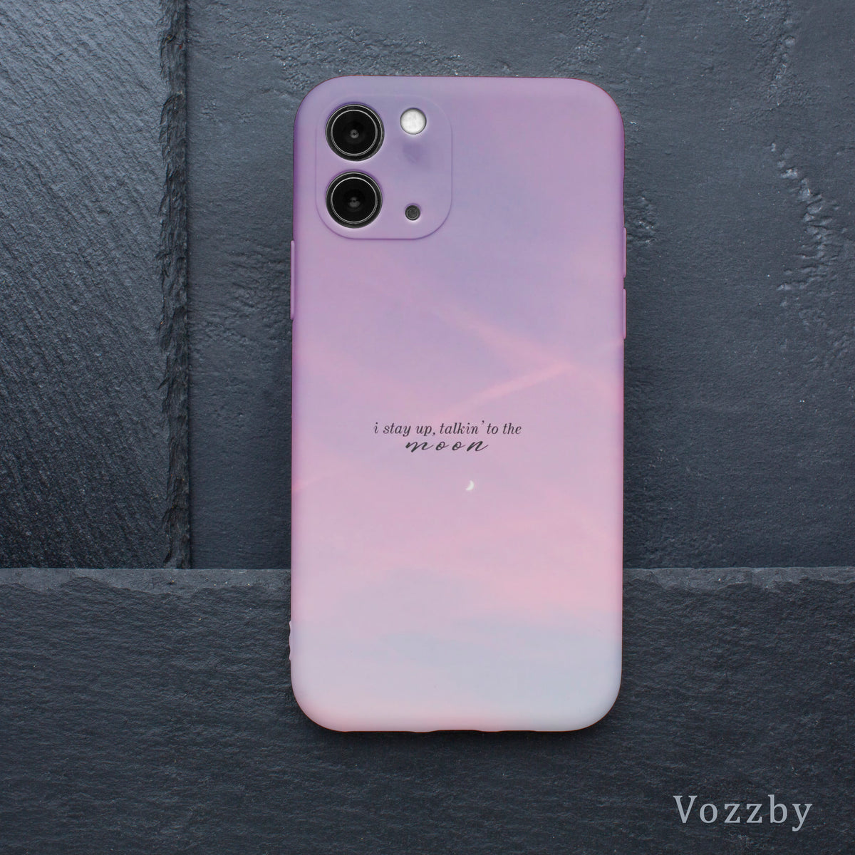 AA189 - I Stay Up, Talking To The Moon - Aesthetic Cloud Mobile Case