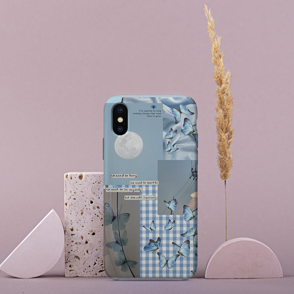 AA048 - Moon & Butterfly - Vintage Mobile Case