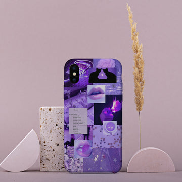 AA075 - Purple Aesthetic Collage - Mobile Case