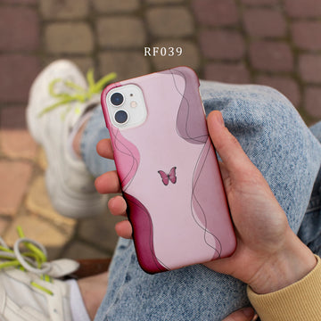 RF039 - Pink Butterfly - Aesthetic Mobile Case