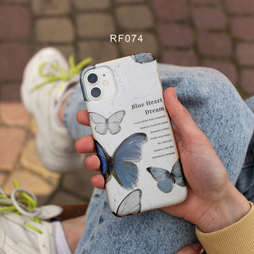 RF074 - Blue Heart Dream - Butterfly Mobile Case